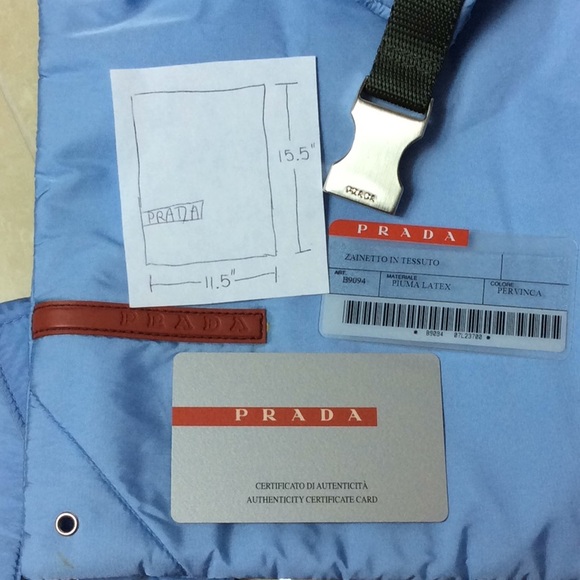 Preowned Prada Nylon Backpack in Baby Blue - Picture 8 of 8